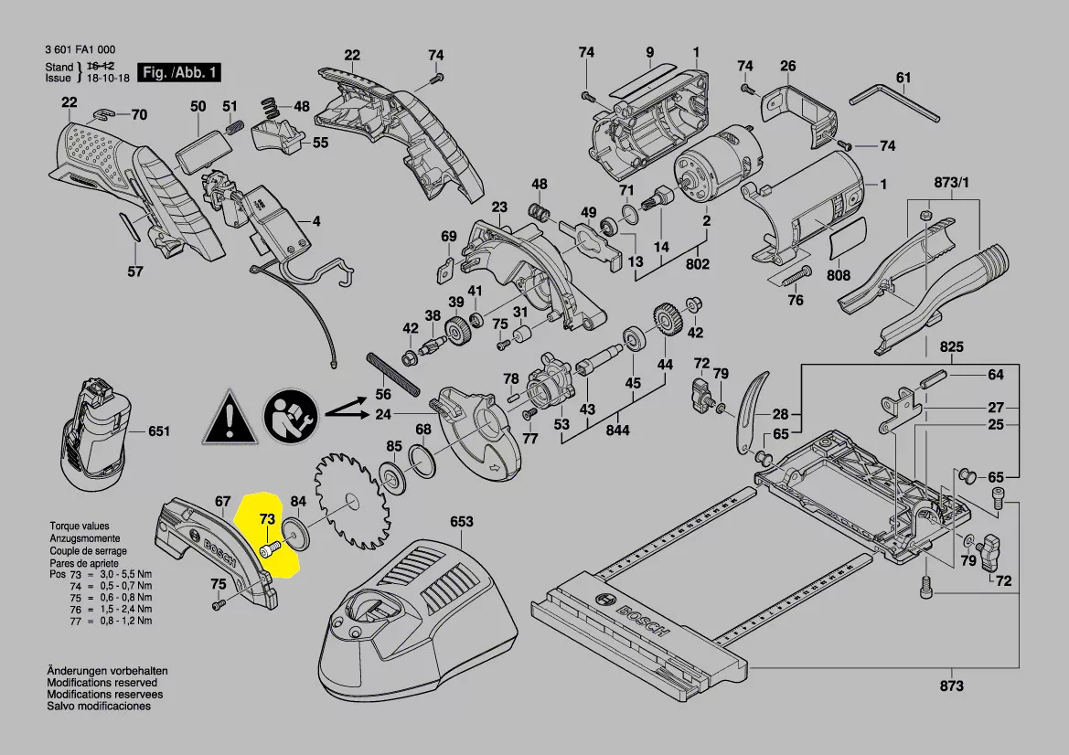 vis serrage lame réf. 1 619 P11 432